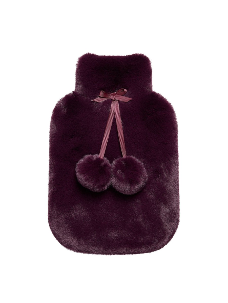 Home & Lifestyle Nooki Design | Faux Fur Hot Water Bottle And Eye Mask-Plum