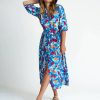 Clothing POM Amsterdam | Stella Dress - Pomegranate Blue