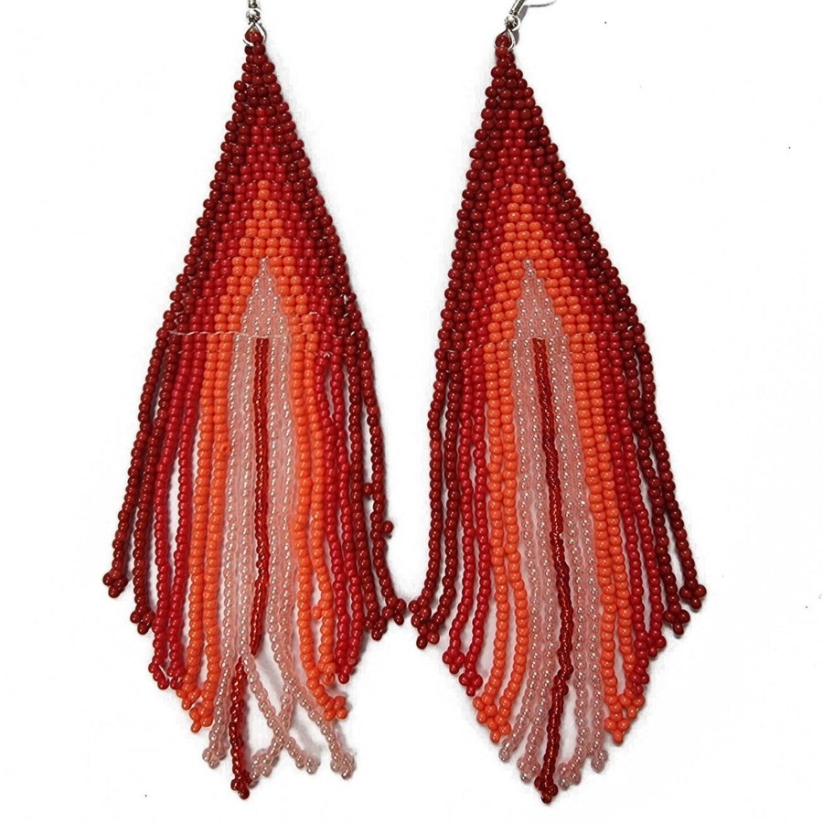 Accessories NOOKI DESIGN Earrings | Beaded Earrings - Red