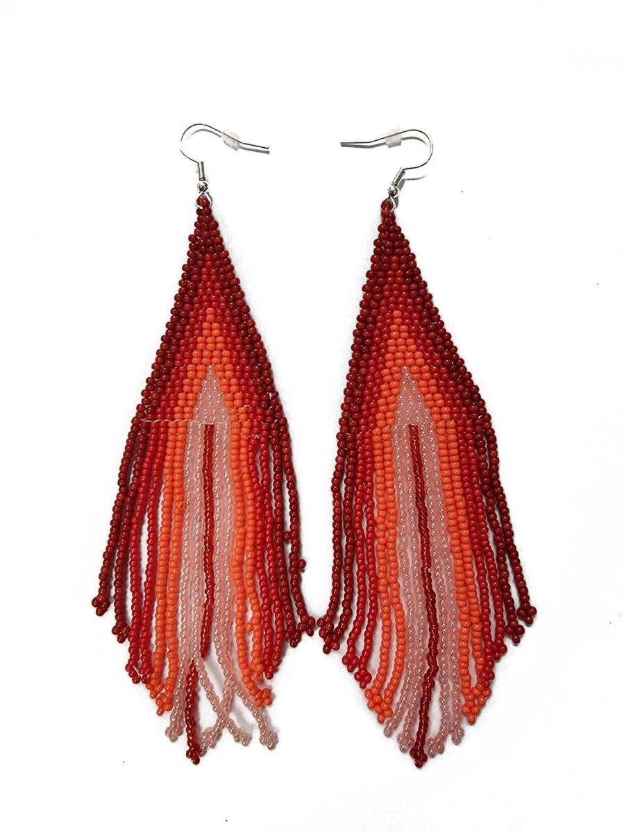 Accessories NOOKI DESIGN Earrings | Beaded Earrings - Red