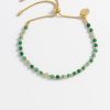 Accessories Estella Bartlett Bracelets | Gemstone Amelia Bracelet - Gold Plated | Green Quartz