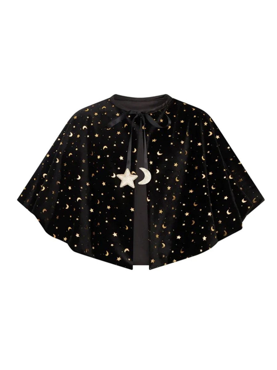 Kids MIMI & LULA | Black Magic Velvet Witch Cape