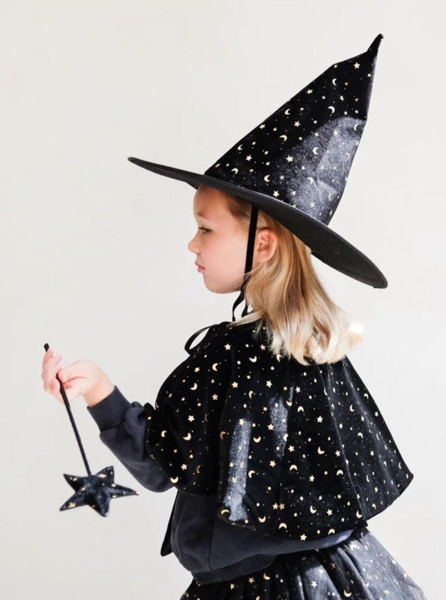 Kids MIMI & LULA | Black Magic Velvet Witch Cape