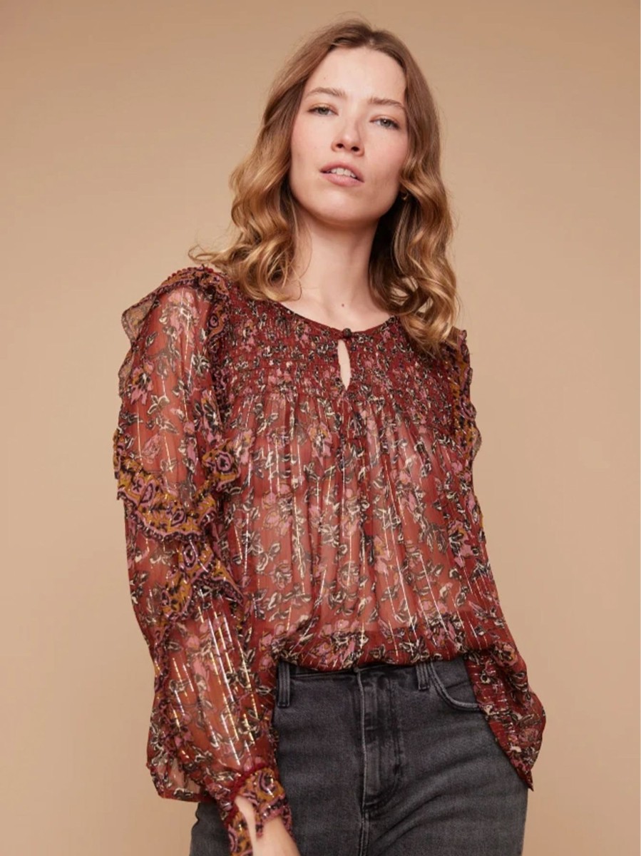 Clothing Louizon Shirts & Blouses | Ottis Blouse - Orchid Bordeaux