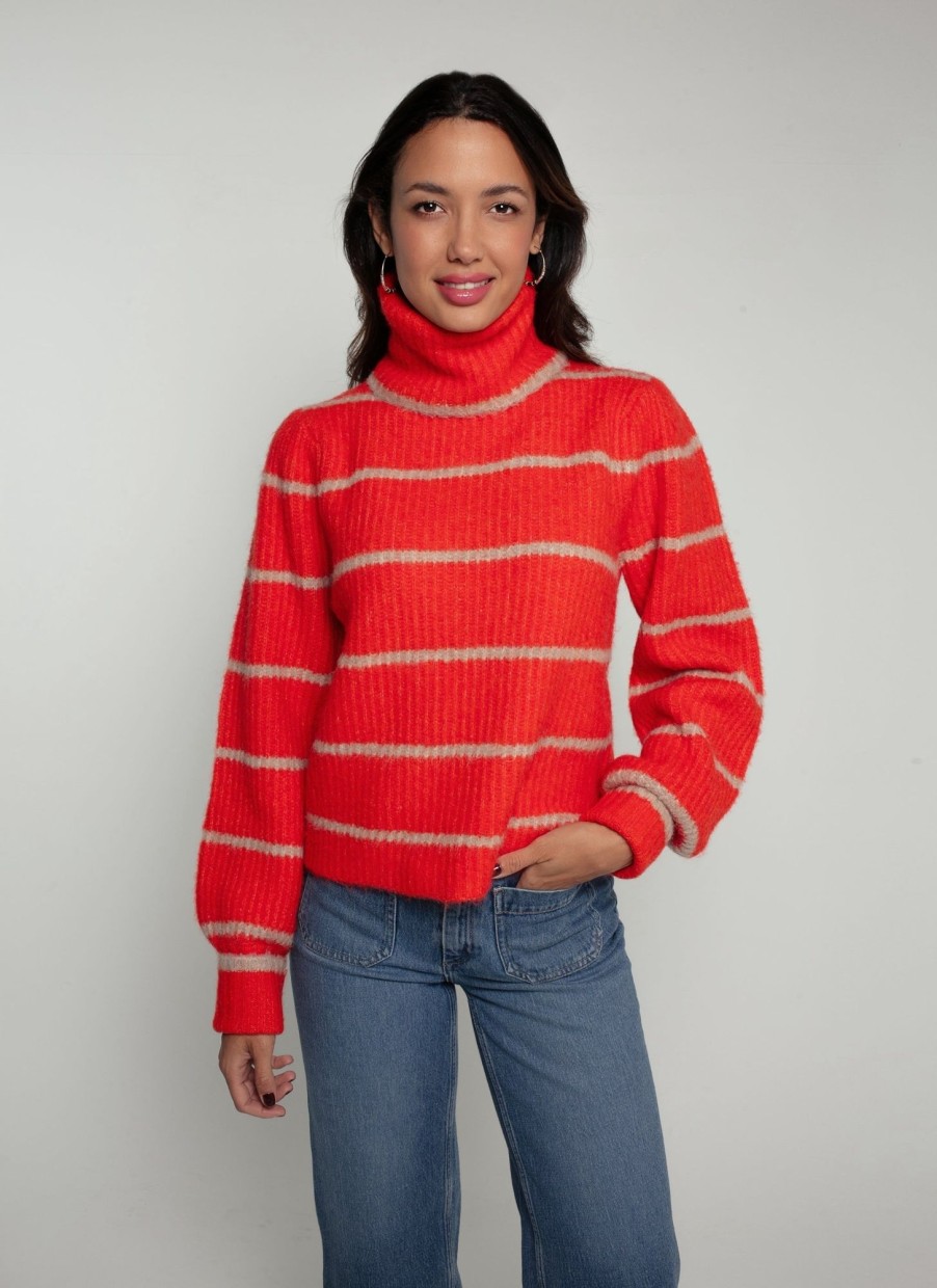 Clothing NOOKI DESIGN | Chiara Knitted Stripe Jumper-Orange