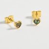 Accessories Estella Bartlett Earrings | Abalone Heart Studs - Gold Plated