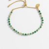 Accessories Estella Bartlett Earrings | Gemstone Amelia Bracelet - Gold Plated | Green Quartz