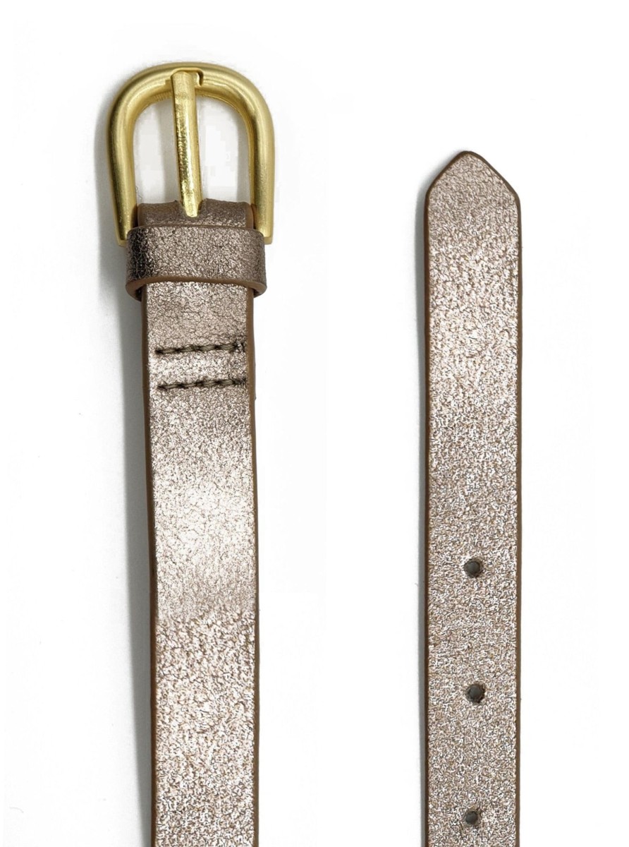 Accessories Nooki Design | Melena Metallic Leather Belt - Gold